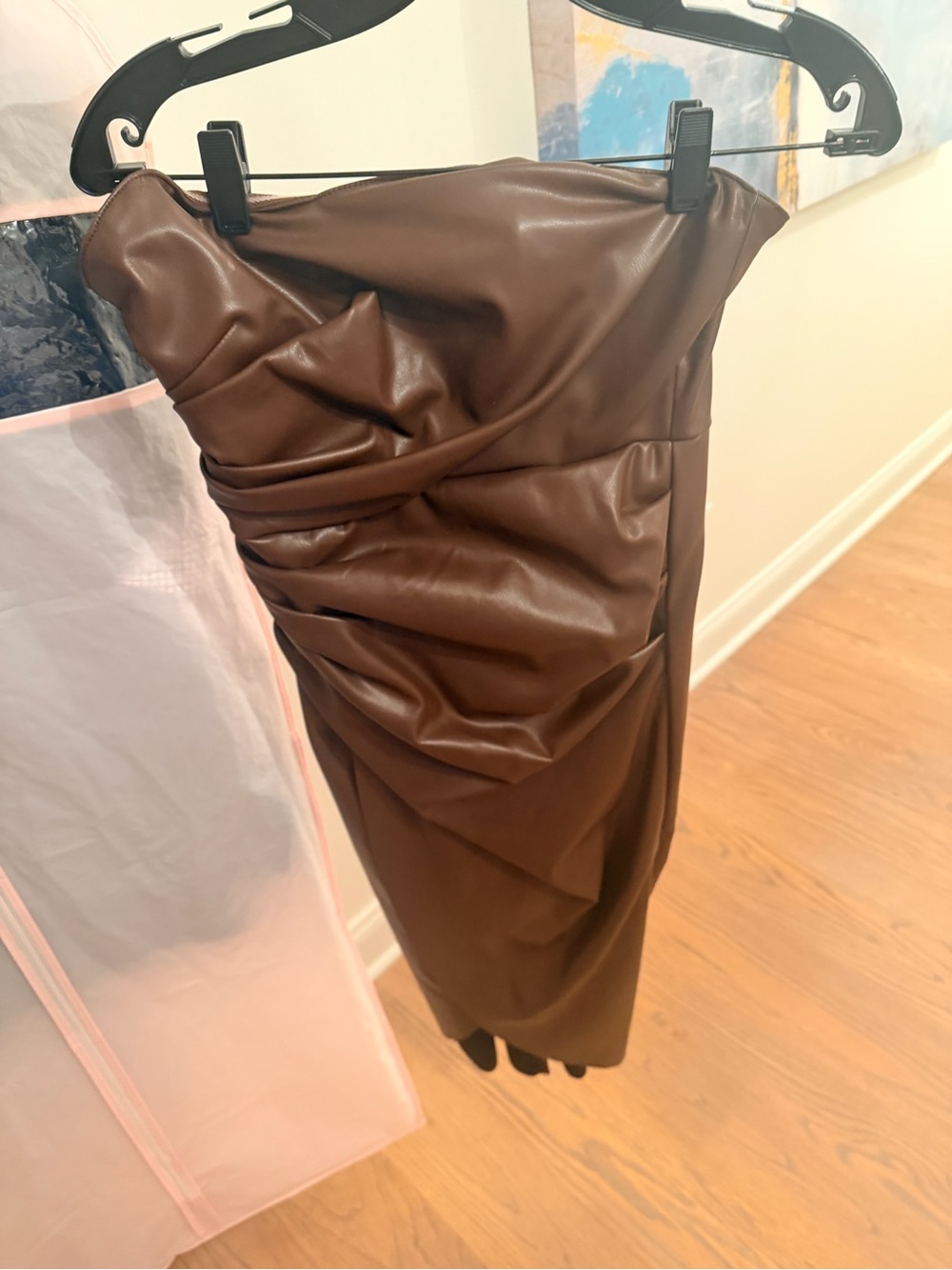 DO + BE Brown Strapless Dres